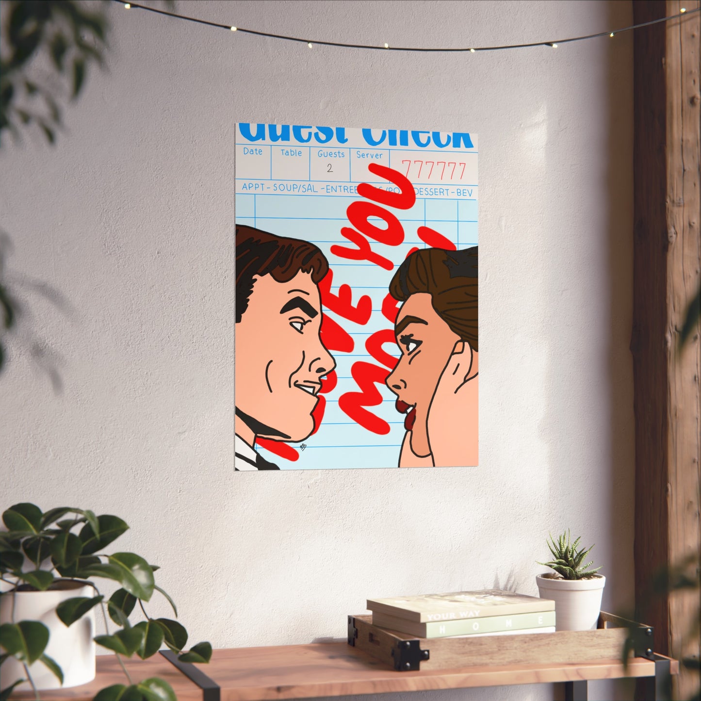 "i love you more" print
