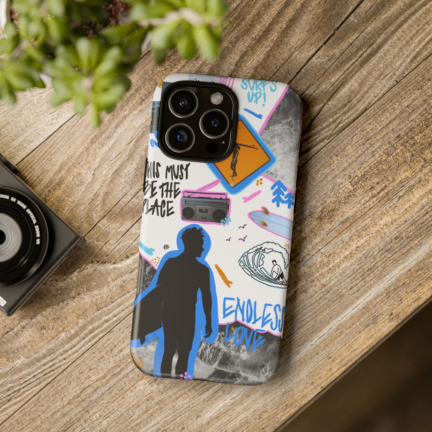 "surf's up" phone case