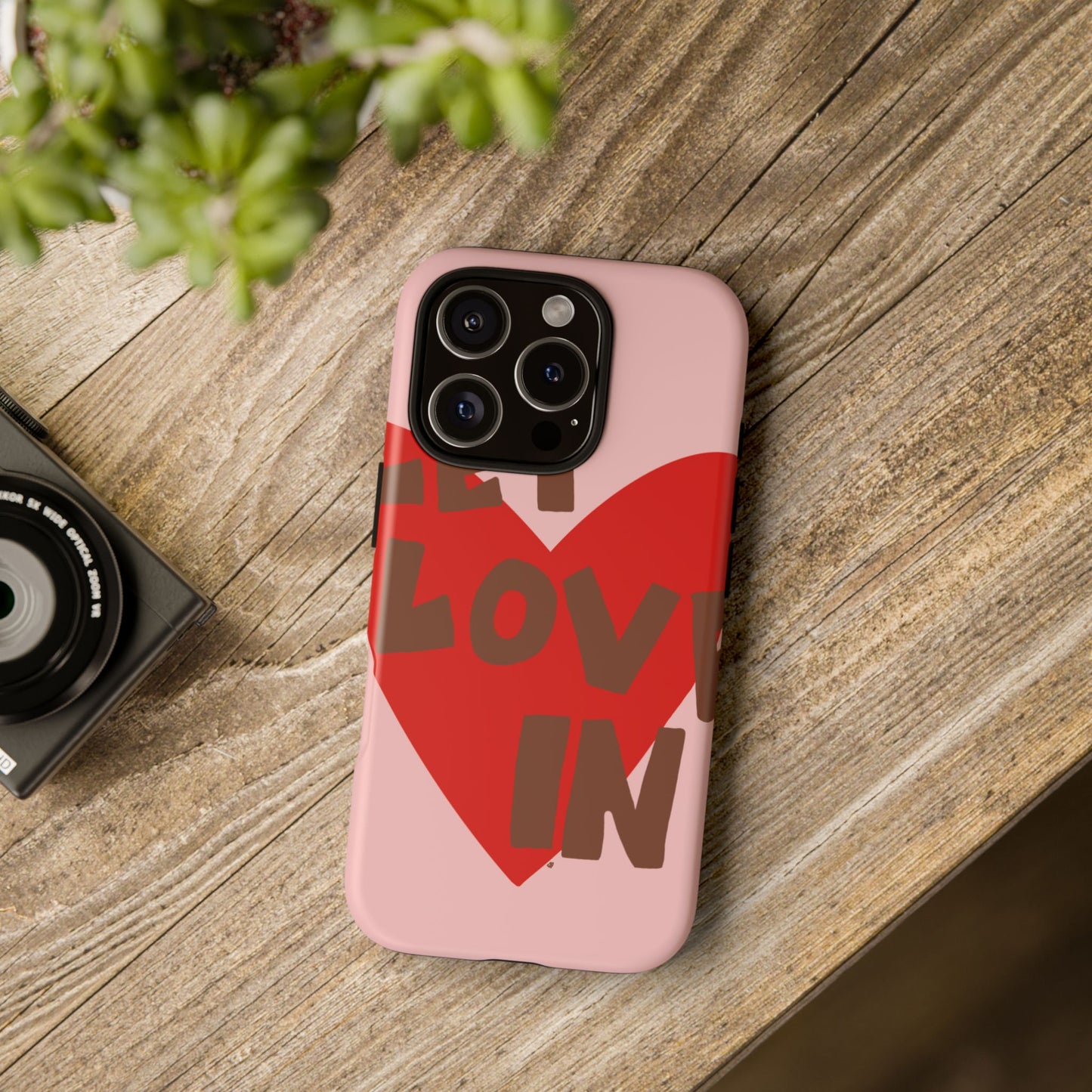 "let love in" phone case