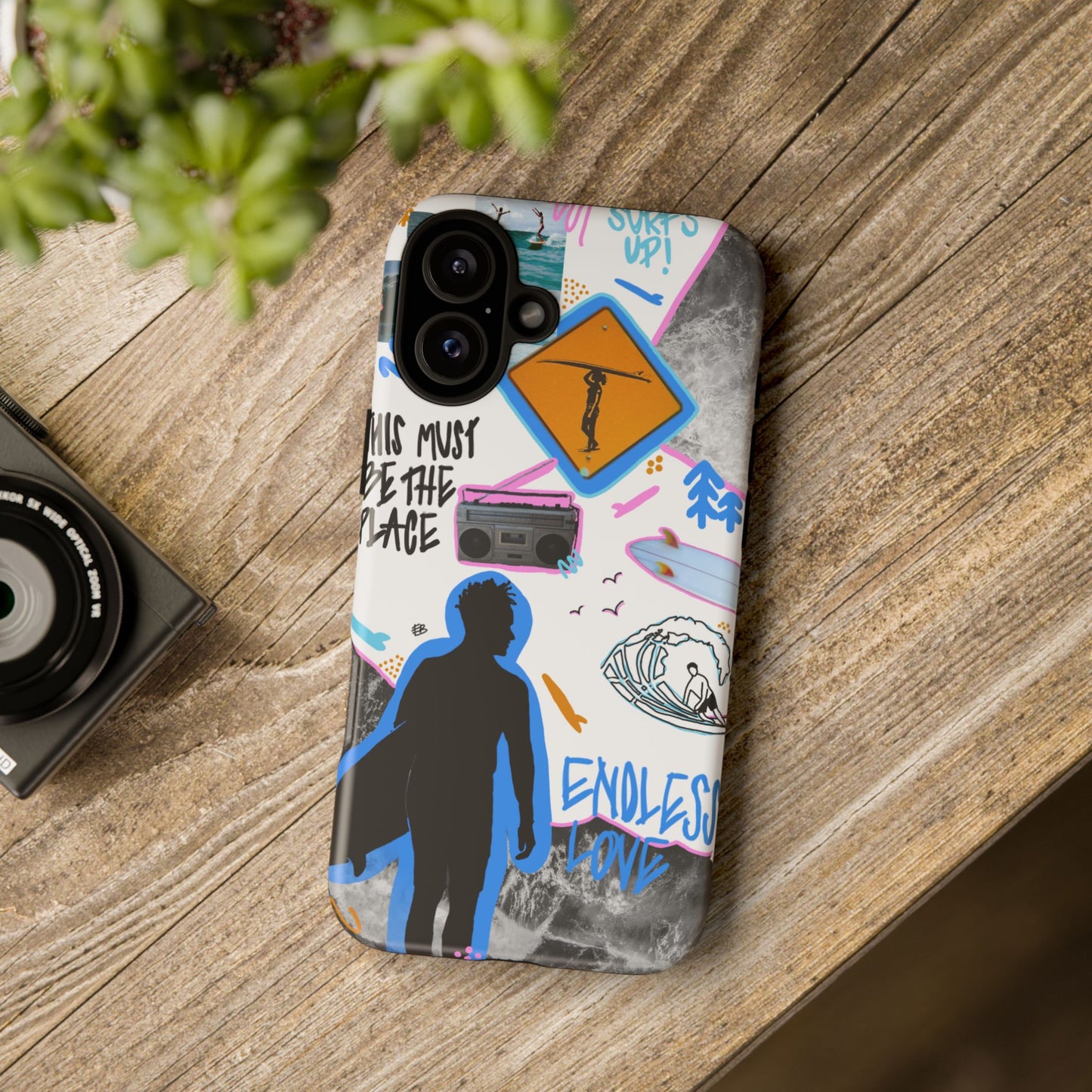 "surf's up" phone case