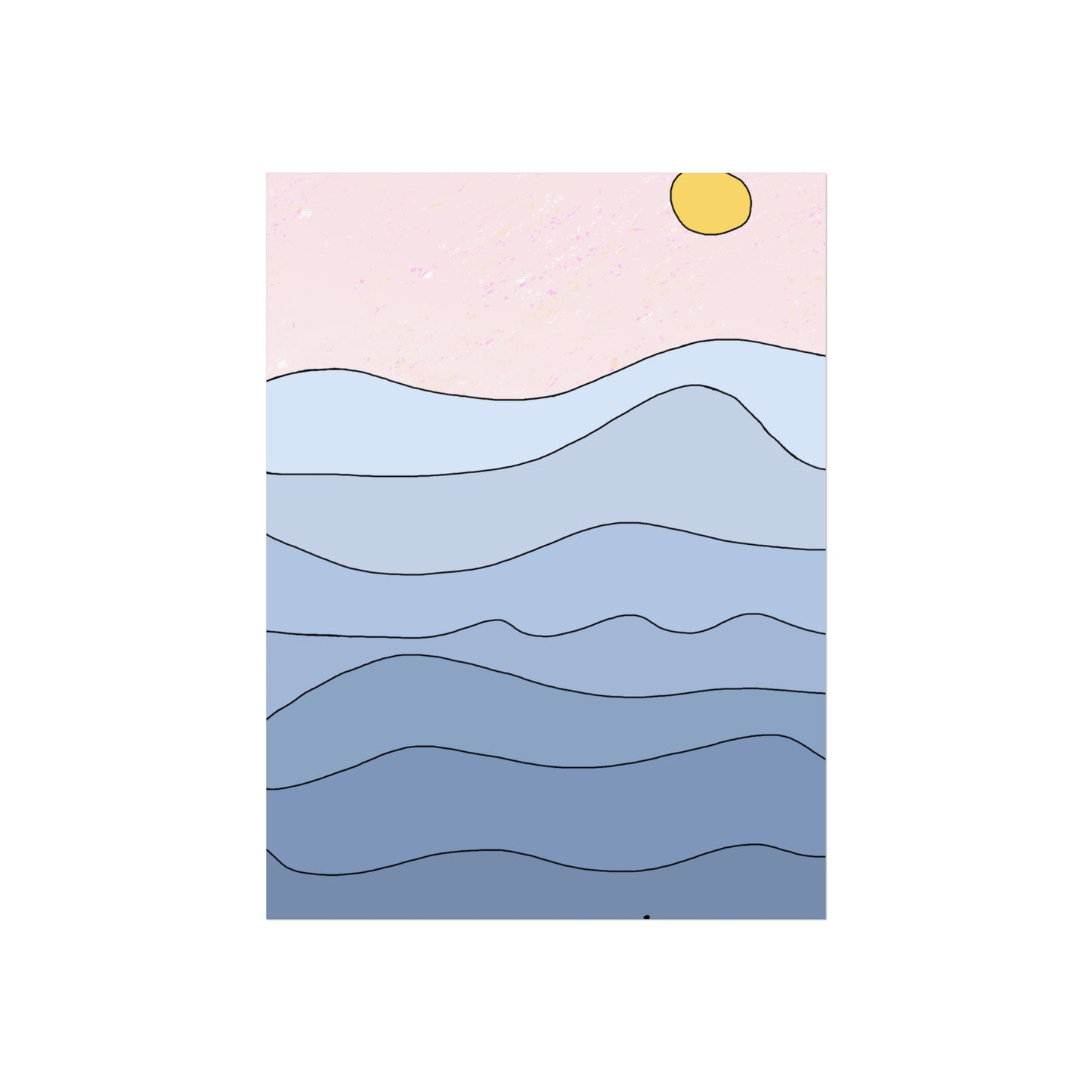 "shades of blue" print