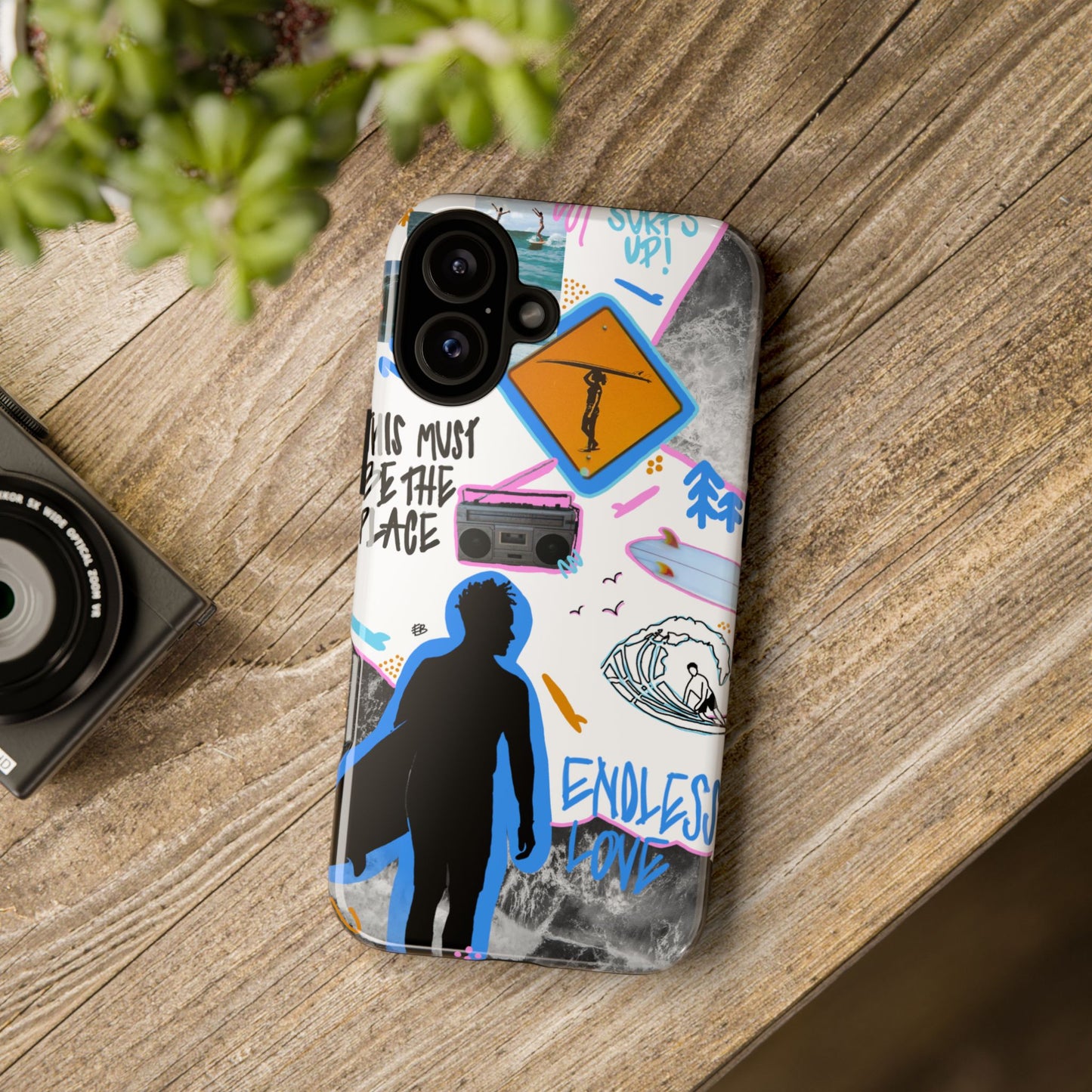 "surf's up" phone case