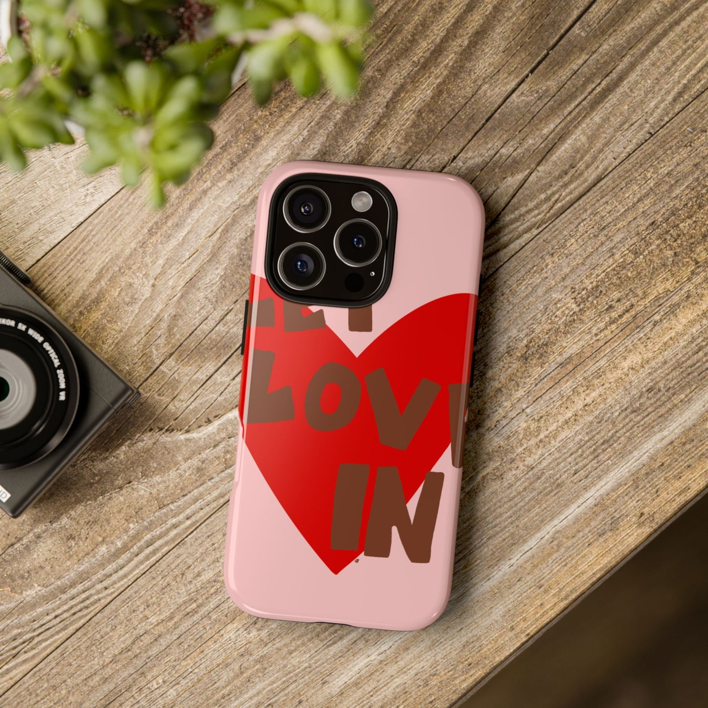 "let love in" phone case