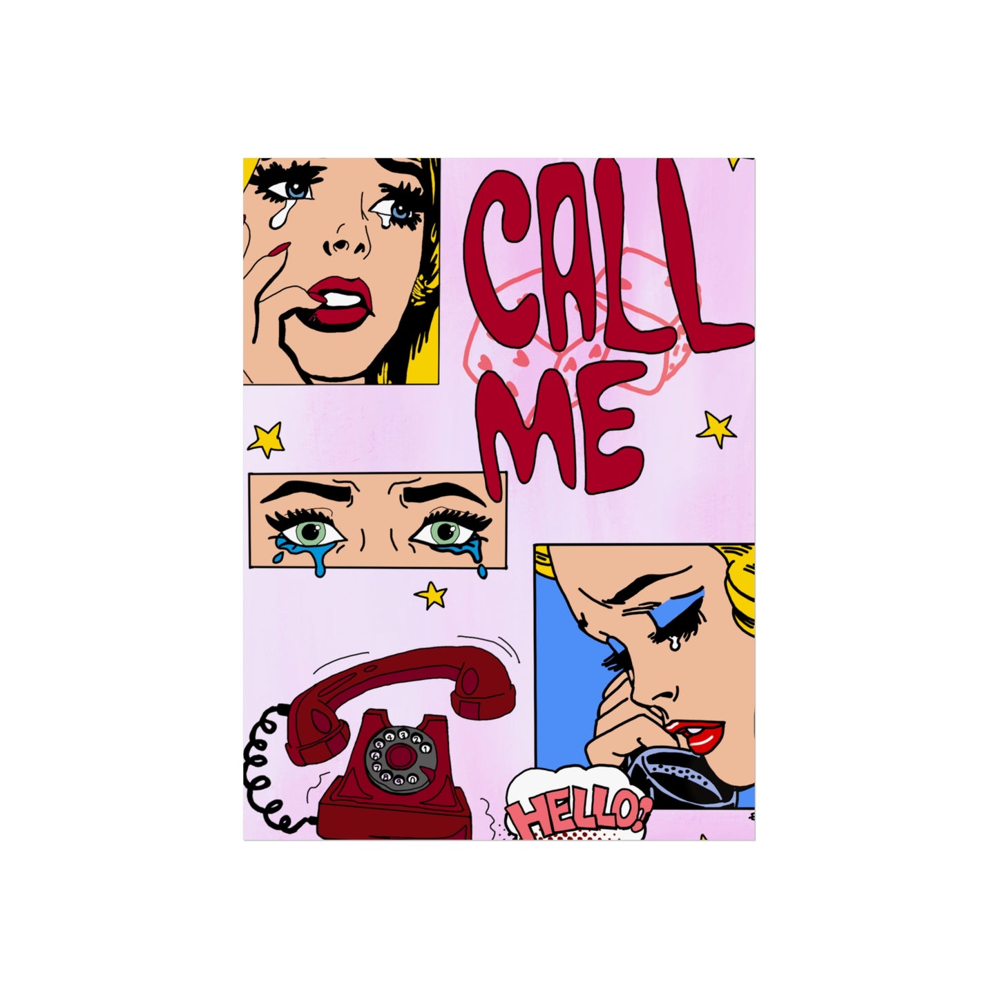 "call me" print