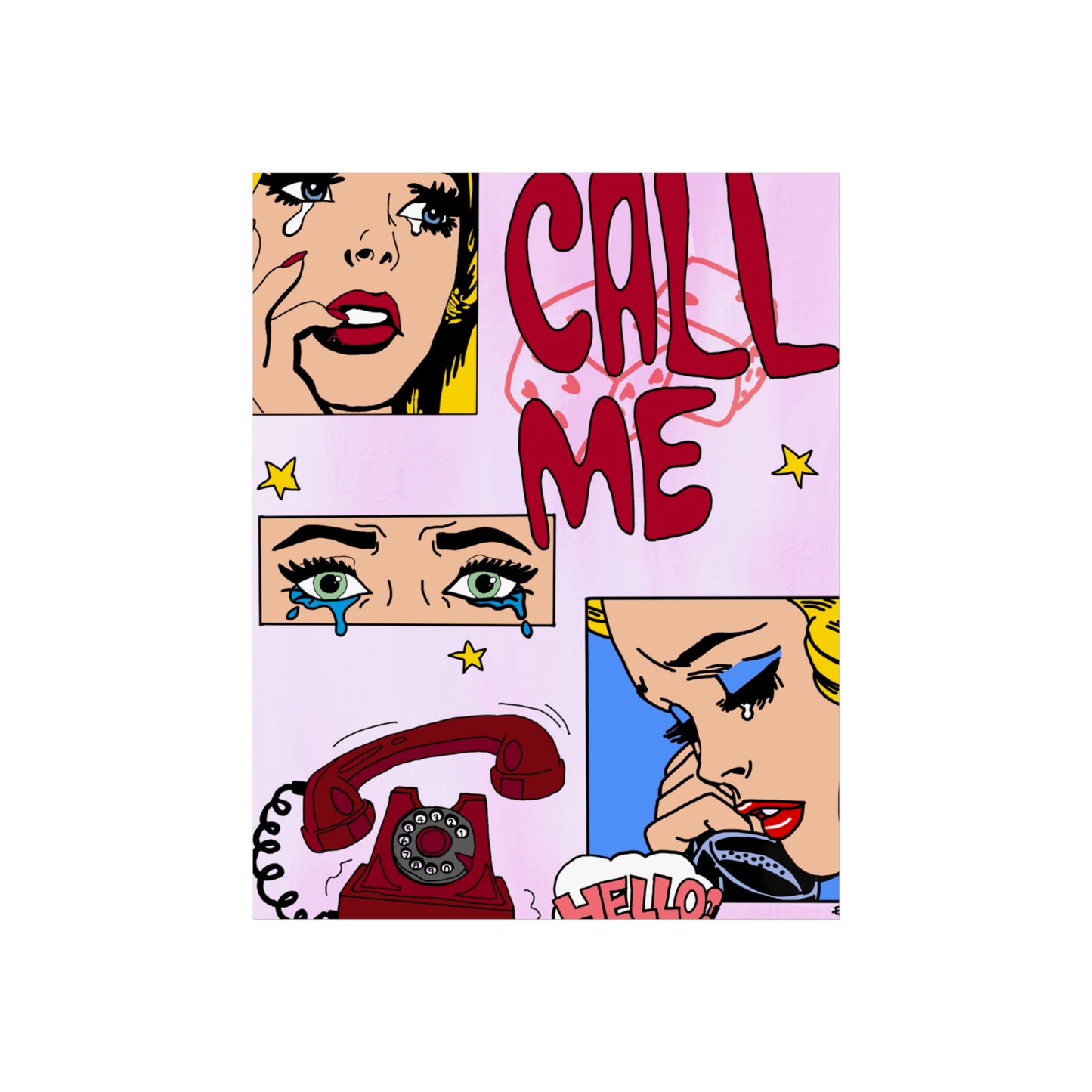 "call me" print