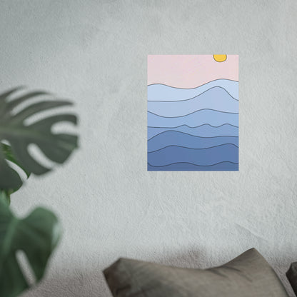 "shades of blue" print