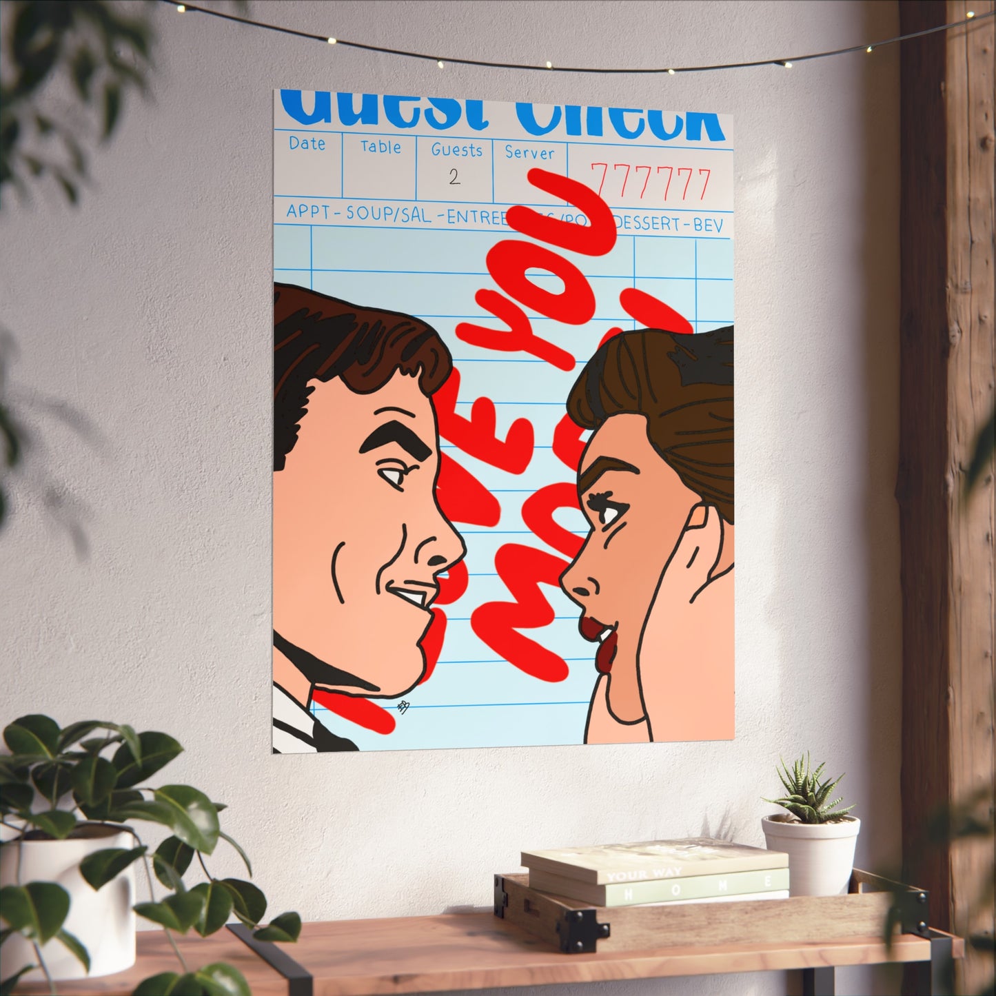 "i love you more" print