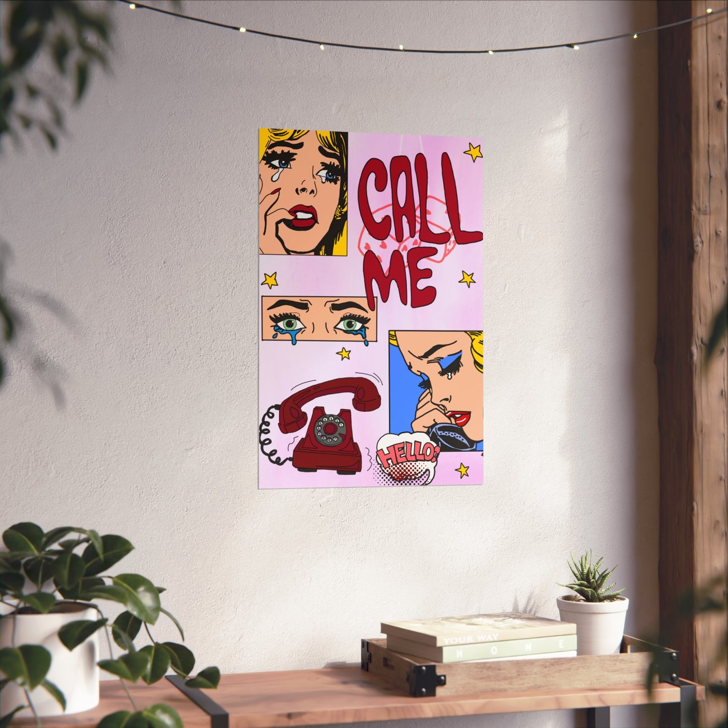 "call me" print