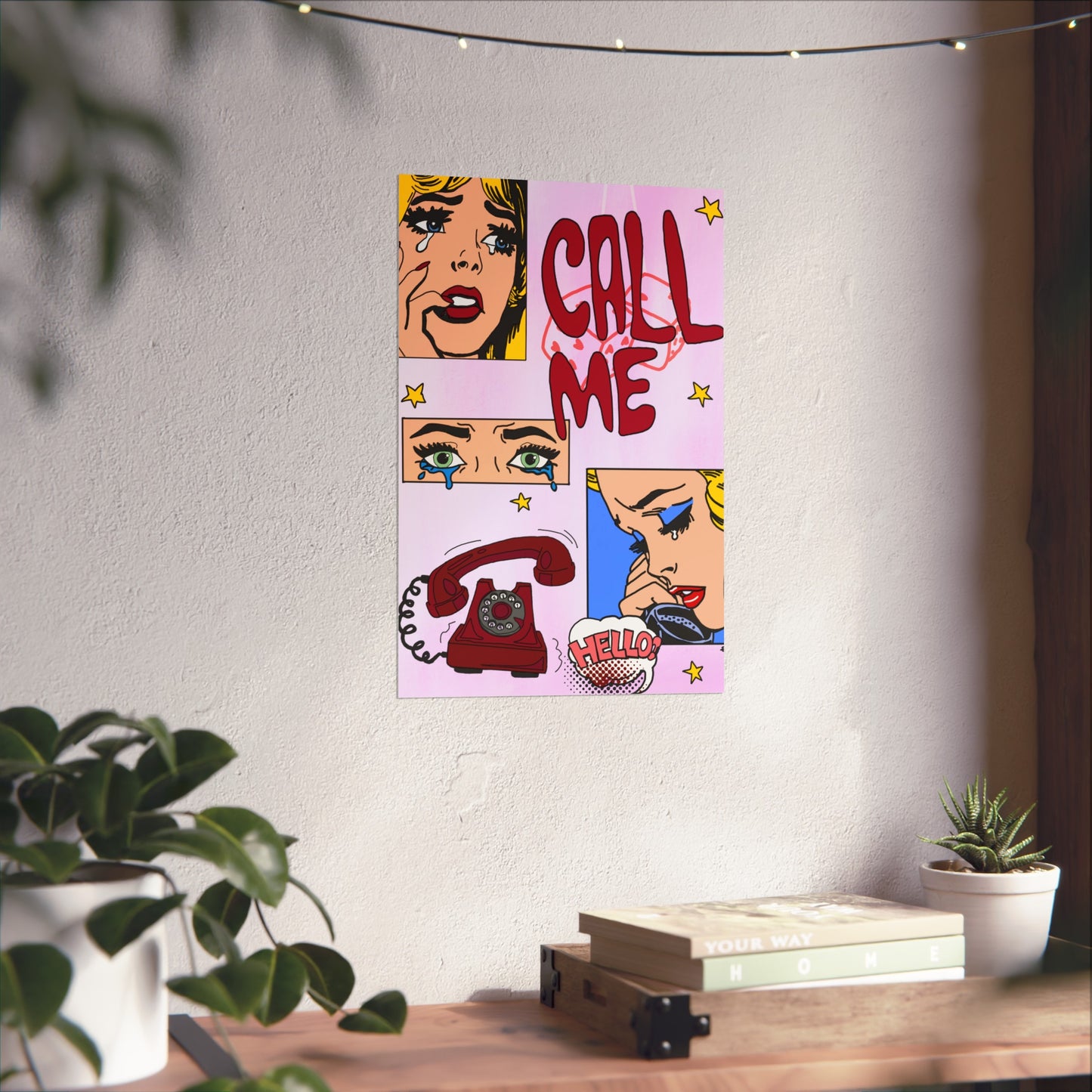 "call me" print