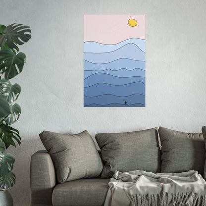 "shades of blue" print