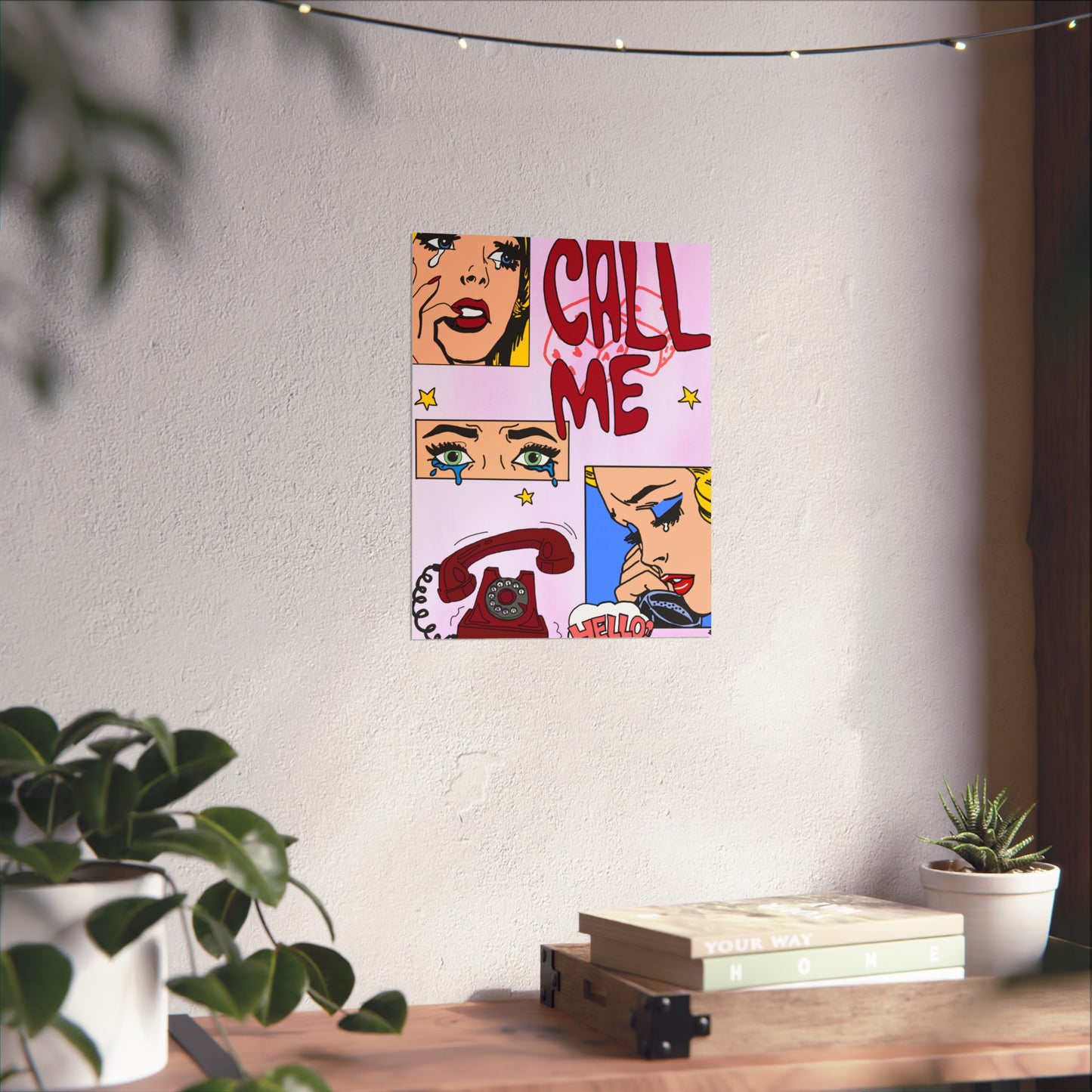 "call me" print